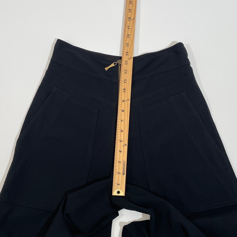 Derek Lam 10 Crosby Wide Leg Front Zipper Pants Size 4 Black - Picture 9 of 14
